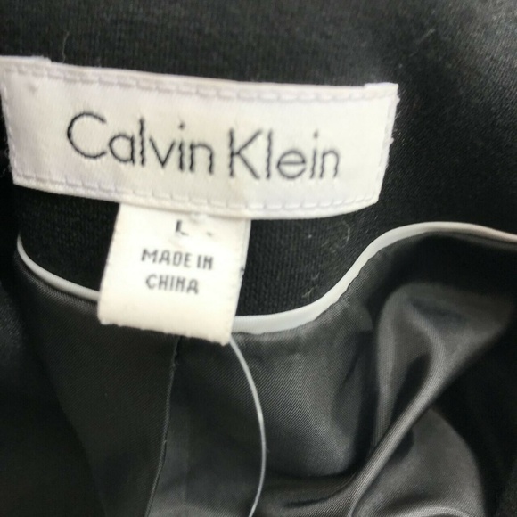 Calvin Klein Double Button Blazer Sz L Black - Picture 7 of 7